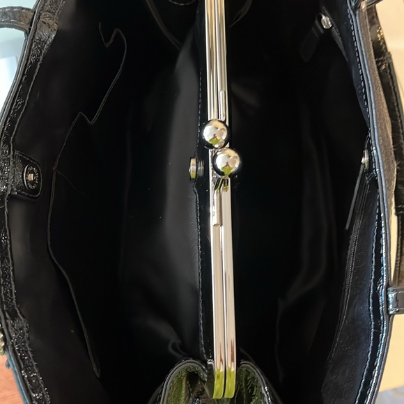 VINTAGE COACH PATENT LEATHER KISS LOCK BLACK F19215 - Picture 9 of 12